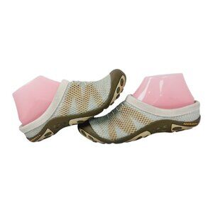 Merrell Women's Sea Grass Green Kula Logo Mesh Slip-On Casual Slides Size 7